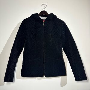 Esprit Women’s Black Quilted Jacket w/ Hood- MEDIUM